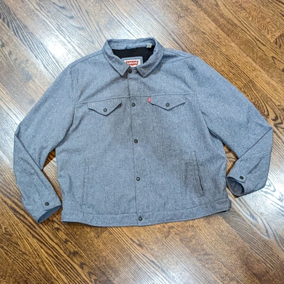 Levi's Levi Strauss & Co Men's Down Collar Trucker Jacket - Grey, 2XL - Picture 3 of 10